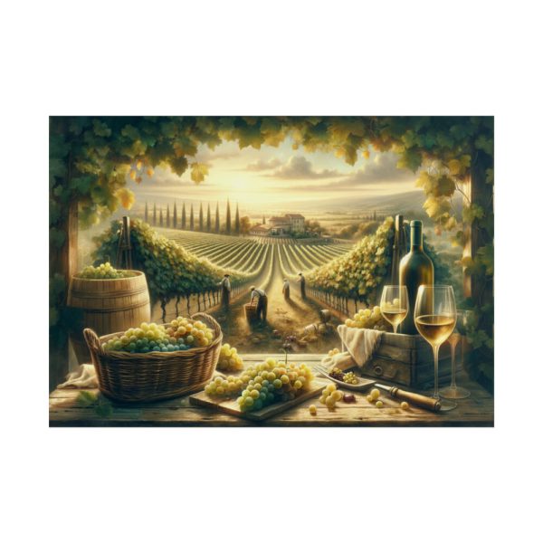 101875-180.jpg Grape Harvest With Lush Vineyards Poster