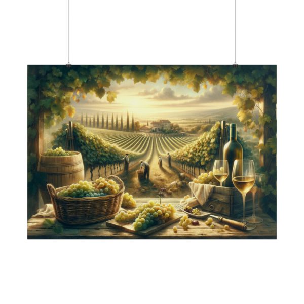 101875-181.jpg Grape Harvest With Lush Vineyards Poster