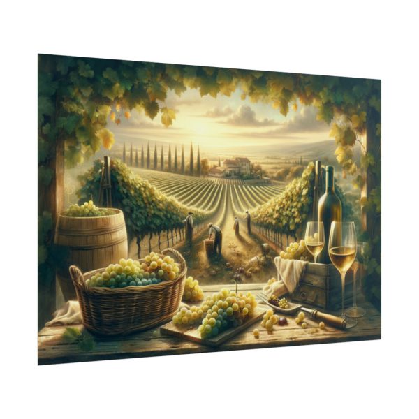 101875-182.jpg Grape Harvest With Lush Vineyards Poster