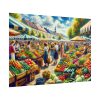 Lively Atmosphere of Farmers' Market Poster
