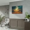 Harvest Moon Illuminating a Bountiful Harvest Field Poster