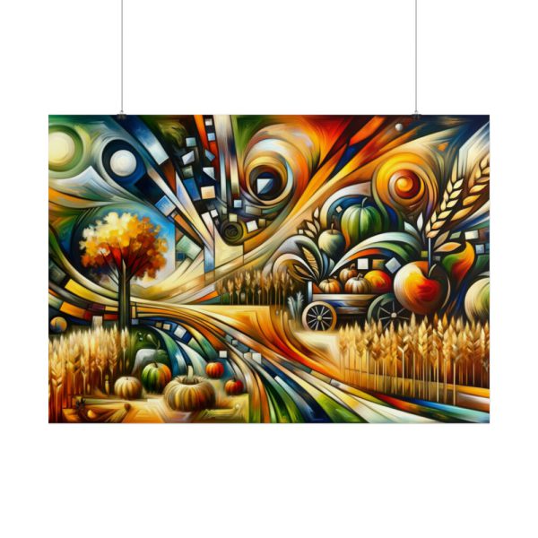 Harvest Theme Through Modern Art Styles Poster