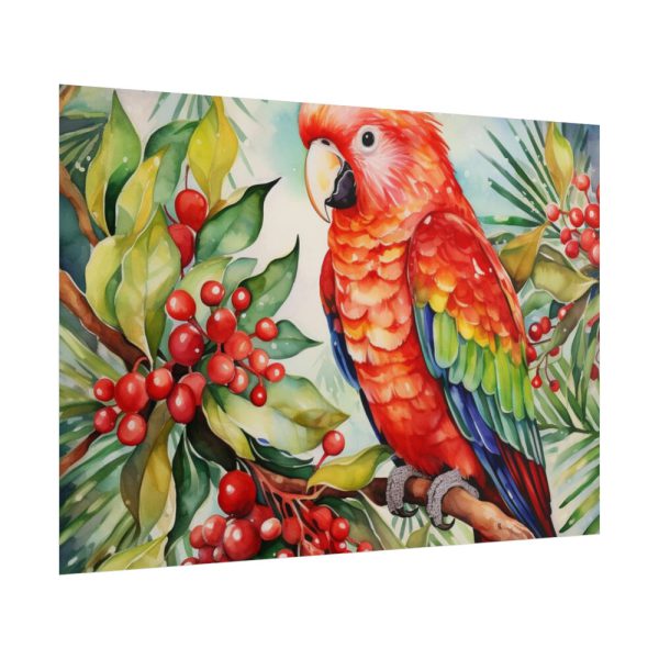 101875-267.jpg Branch Surrounded by Pine and Holly Berry Poster