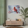 Red Cardinal Bird Winter Poster