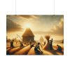 101875-281.jpg Vintage Harvest Scene With Workers Poster