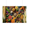 101875-301.jpg Macro Image Showcasing Detail of Fruits Grains and Vegetables Poster