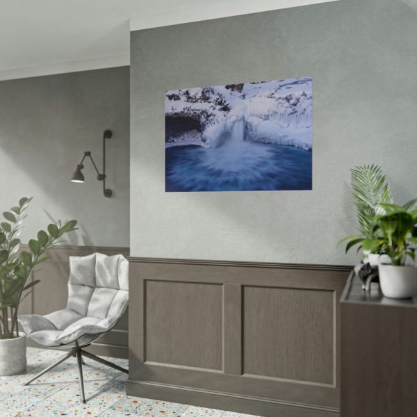 101875-334.jpg Waterfall in Winter Poster
