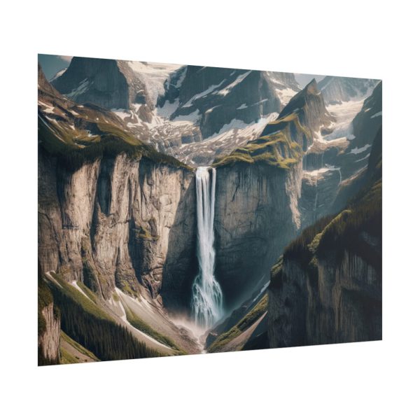 Grand Mountain Waterfall Poster