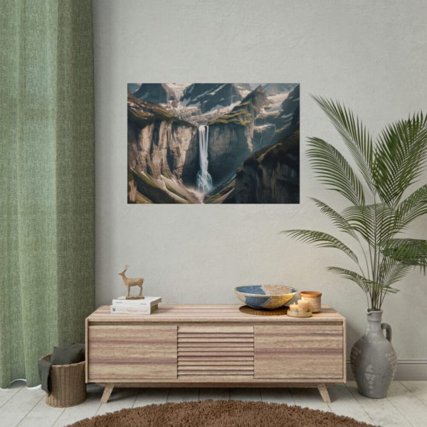 Grand Mountain Waterfall Poster