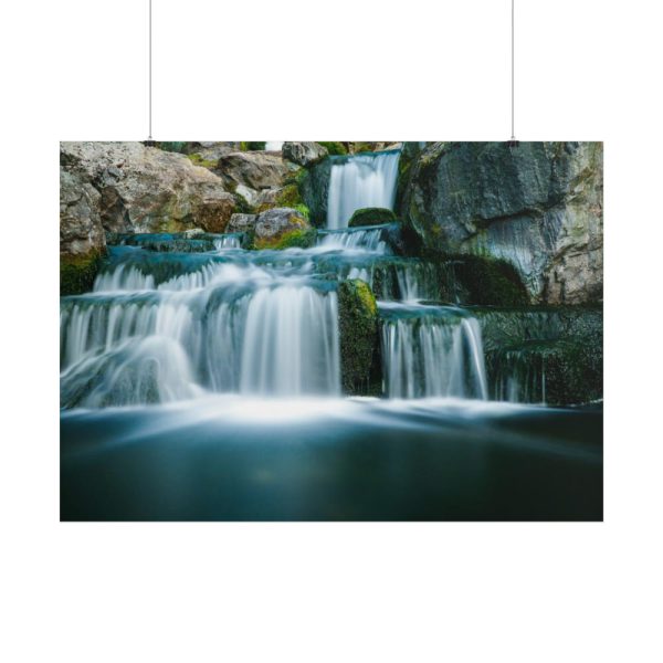 101875-366.jpg Waterfall in Mountains Poster