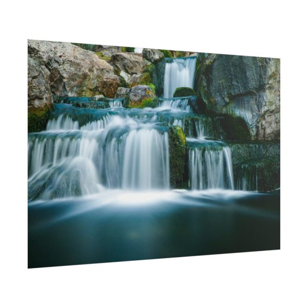 101875-367.jpg Waterfall in Mountains Poster
