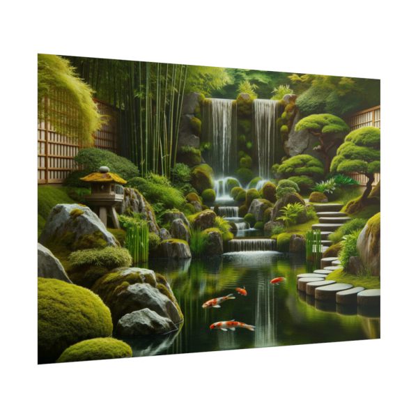 101875-377.jpg Zen Waterfall Garden in Japanese Style Poster