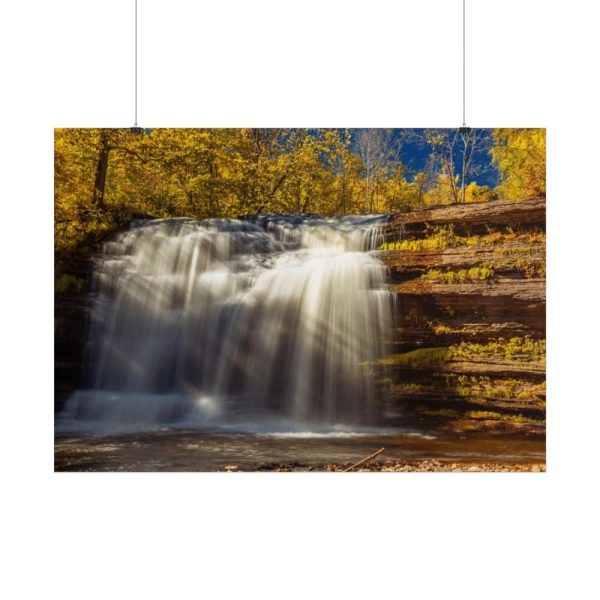 101875-381.jpg Waterfall in Autumn Poster