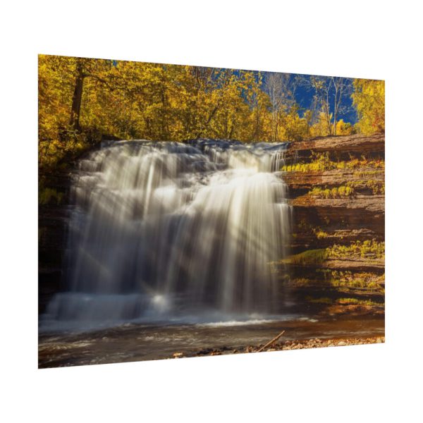 101875-382.jpg Waterfall in Autumn Poster