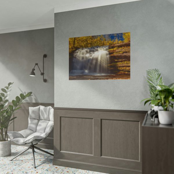 101875-384.jpg Waterfall in Autumn Poster