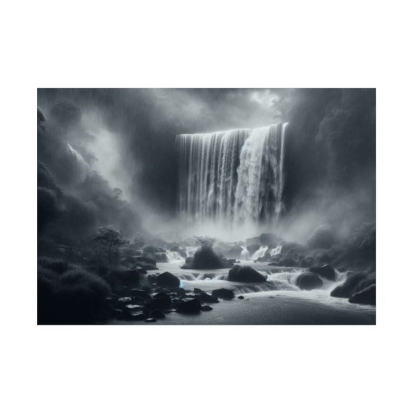 101875-395.jpg Waterfall on Rainy Day Poster