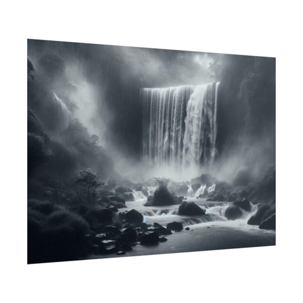 101875-397.jpg Waterfall on Rainy Day Poster