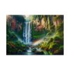 Waterfall Cascading Down Into Serene Pool Poster