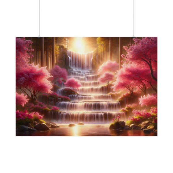 101875-406.jpg Waterfall in Rose Scenery Poster