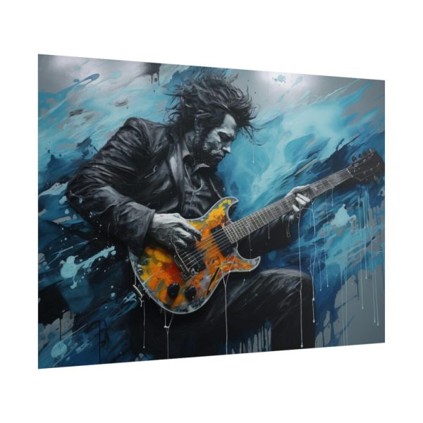 101875-502.jpg Man Playing Electric Guitar Art Poster