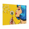 Girl With Blue Hair in Pop Art Style Poster