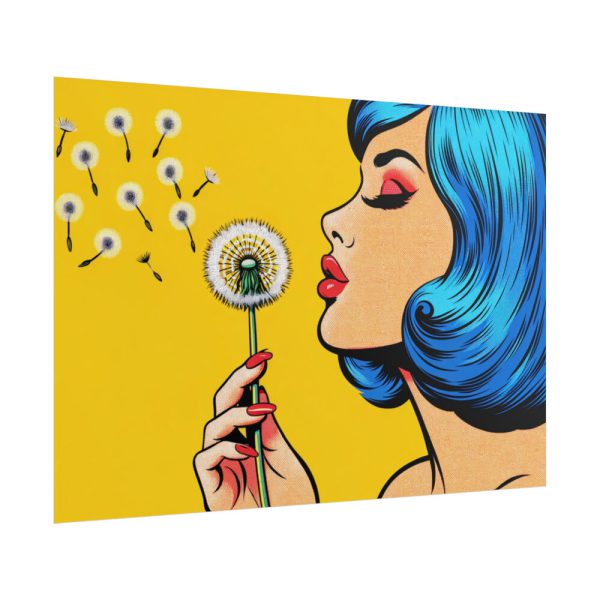 Girl With Blue Hair in Pop Art Style Poster