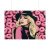 Pop Art Woman With Donuts Poster