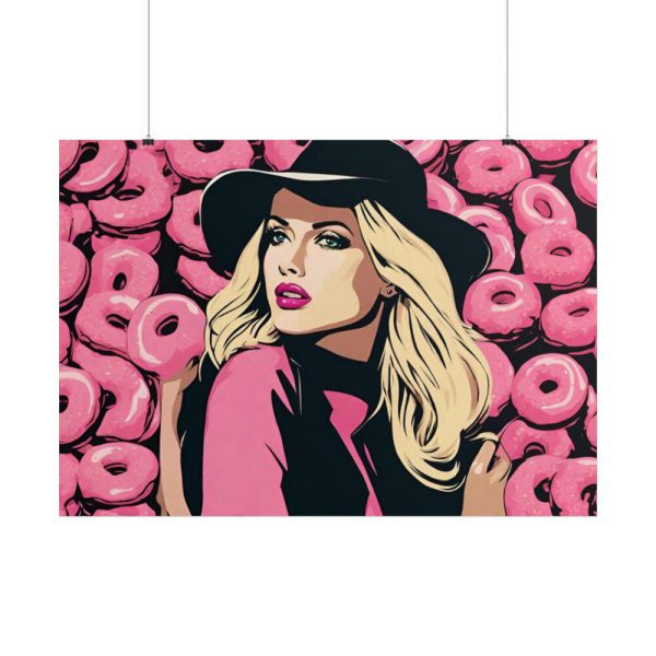 Pop Art Woman With Donuts Poster