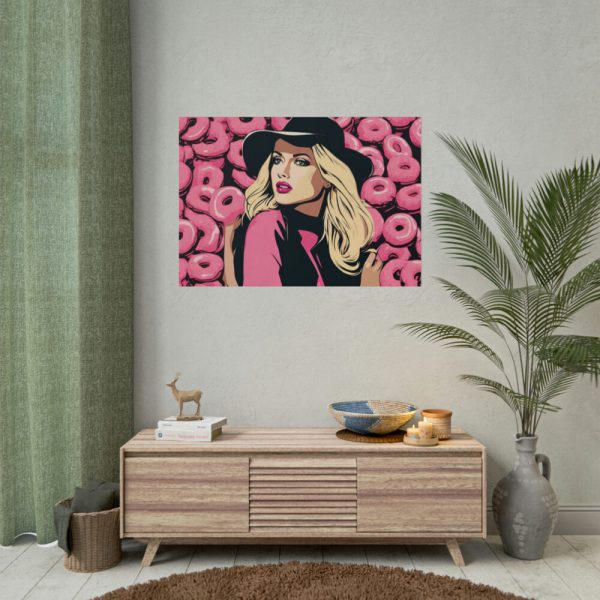 Pop Art Woman With Donuts Poster