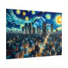 Tokyo With a Swirling Star-Filled Sky Poster