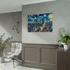 Tokyo With a Swirling Star-Filled Sky Poster