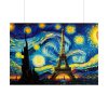 101875-71.jpg Eiffel Tower Under Starry Night Sky Poster