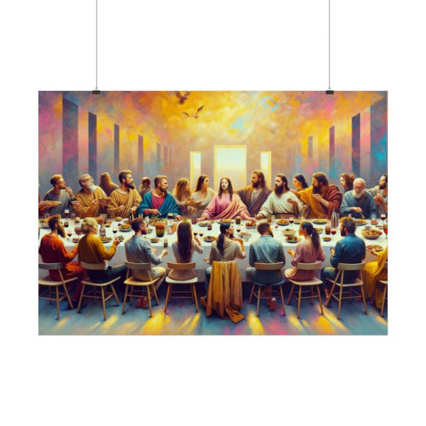 101875-96.jpg Modern-Day People At Long Table in Contemporary Setting Poster
