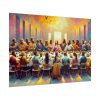 101875-97.jpg Modern-Day People At Long Table in Contemporary Setting Poster