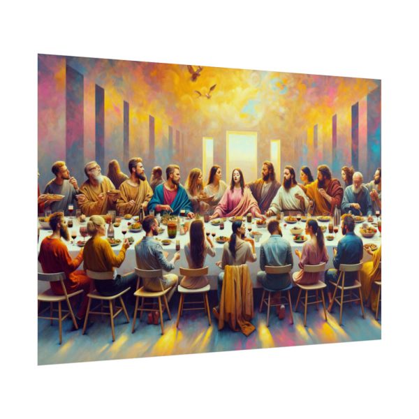 101875-97.jpg Modern-Day People At Long Table in Contemporary Setting Poster