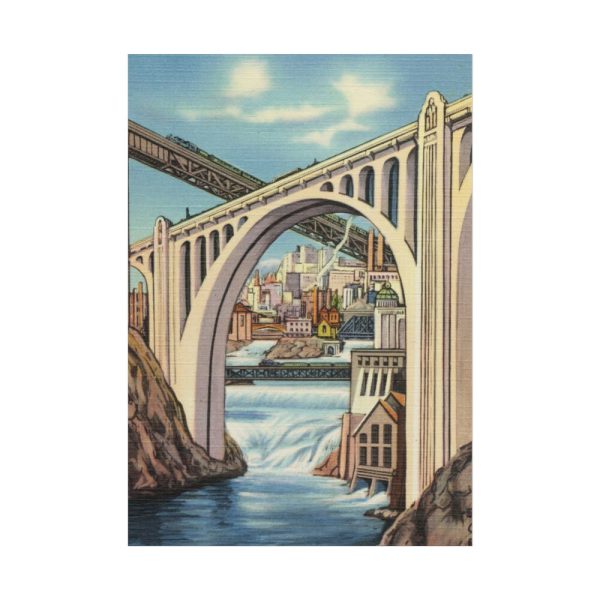 Spokane, Washington and Falls Poster