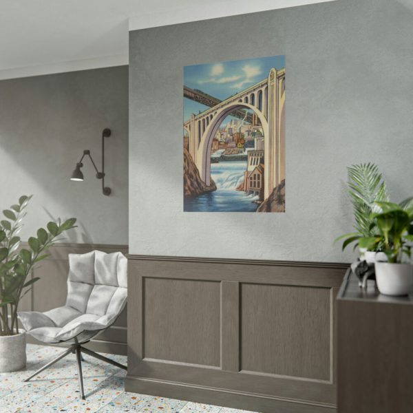 Spokane, Washington and Falls Poster
