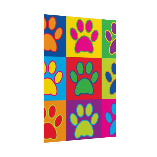 101894-137.jpg Paw Prints Pop Art Poster