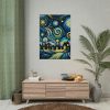 101894-3.jpg Whimsical and Vibrant Nighttime Landscape Poster