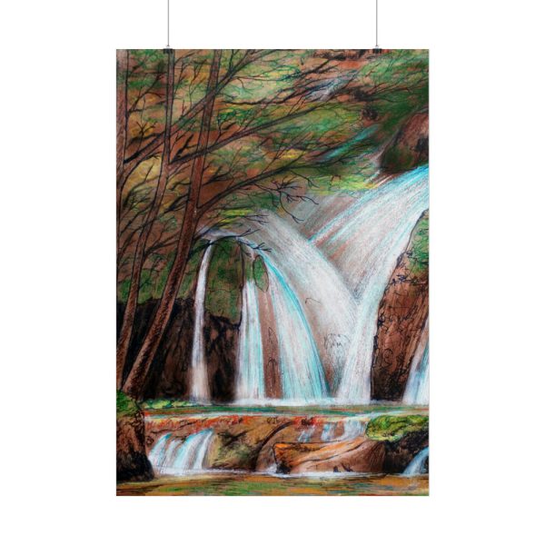 101894-31.jpg Waterfall Drawing Poster