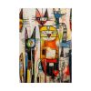 Colorful Abstract Cat Art Poster