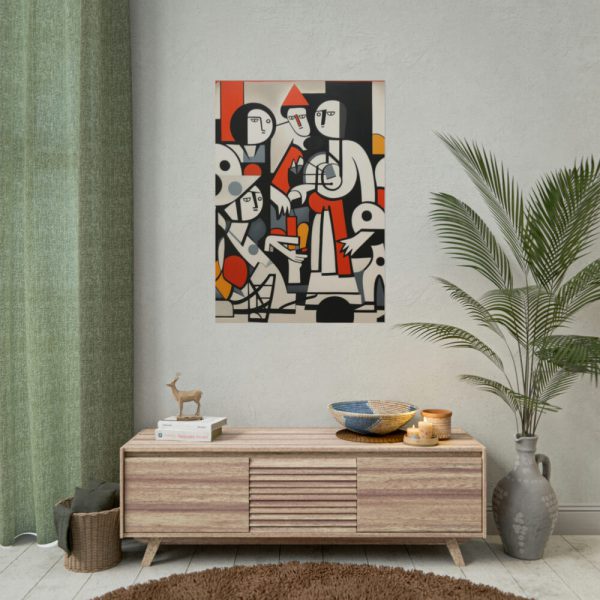 Abstract Crowd Contemporary Art Poster
