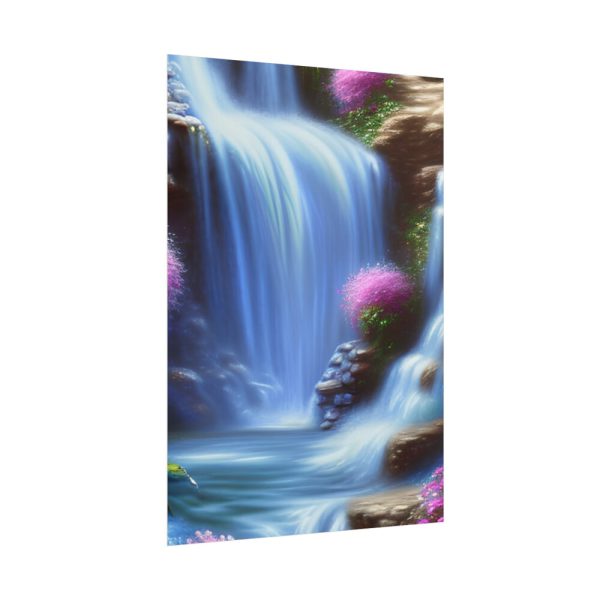 101894-37.jpg Waterfall in Blur Flow Style Poster