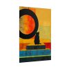 Black Cat Sitting on Squares Poster