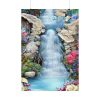 101894-41.jpg Waterfall With Rocks and Flowers Poster