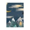 101894-411.jpg Mountains With a Silhouette Wolf Boho Style Poster