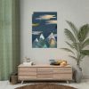 101894-413.jpg Mountains With a Silhouette Wolf Boho Style Poster