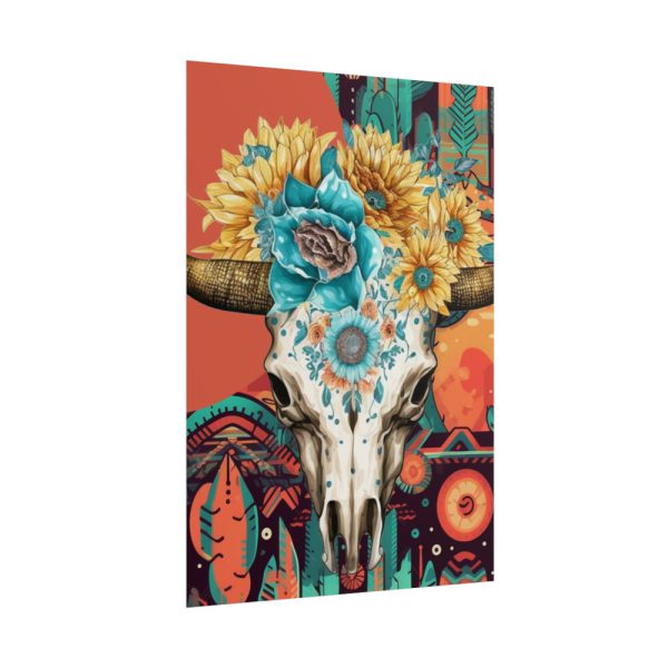 Boho Cow Skull Poster