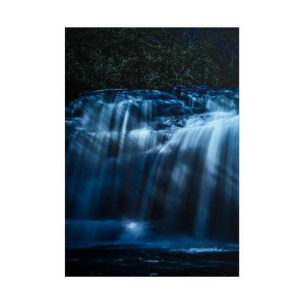 101894-50.jpg Waterfall at Night Poster
