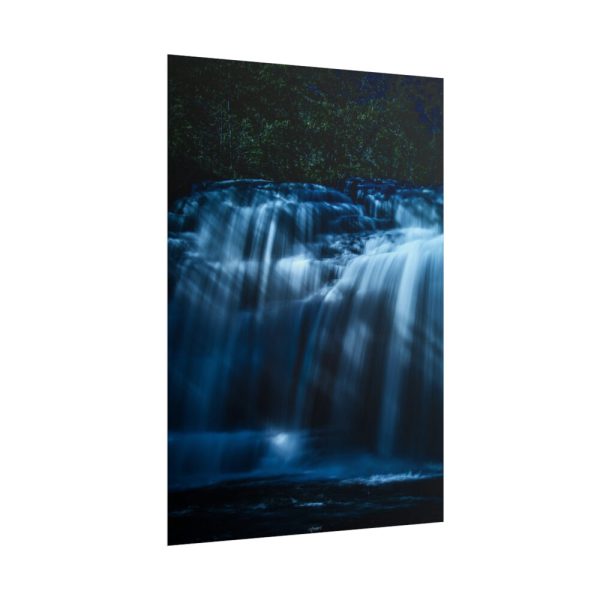 101894-52.jpg Waterfall at Night Poster